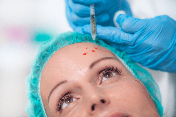 woman getting treatment for wrinkles