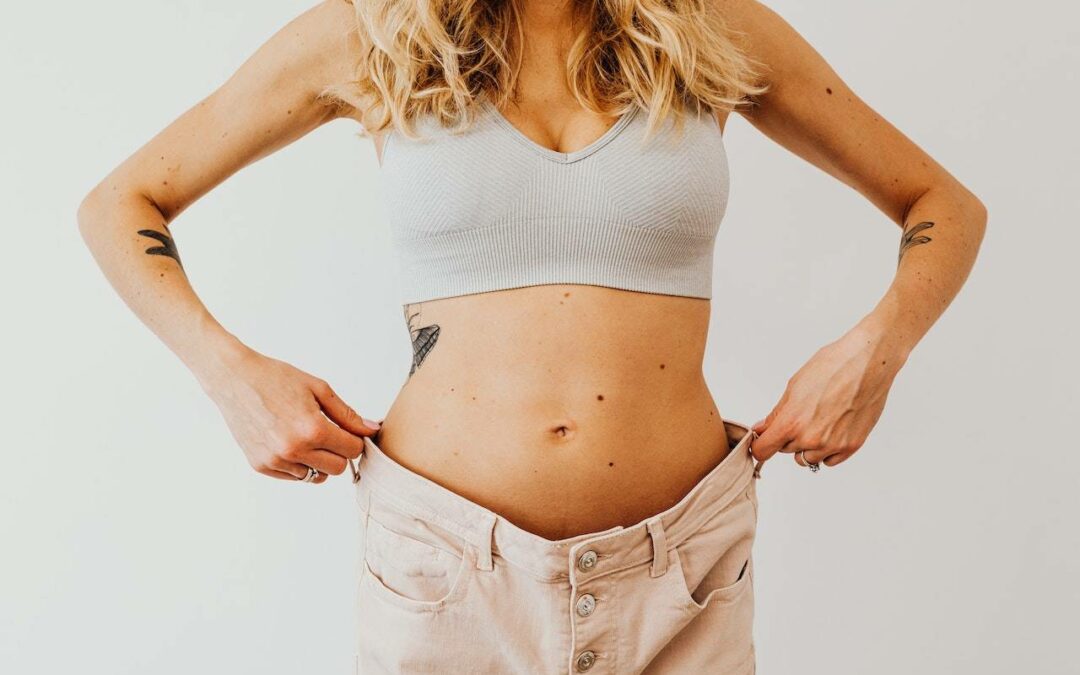 woman wearing bigger pants